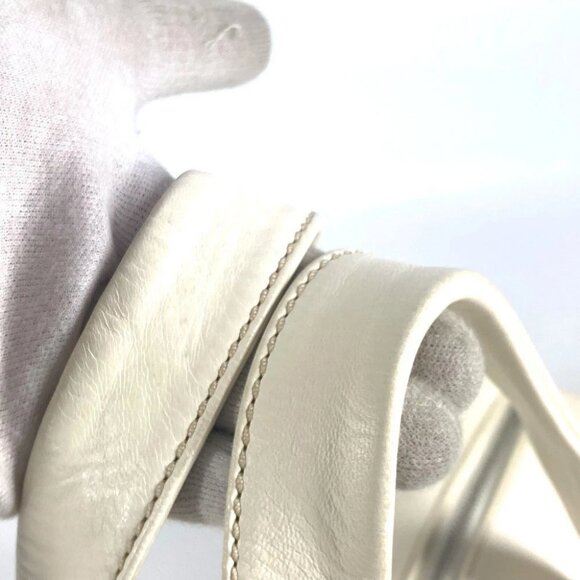 CHANEL CC CC Mark logo Tote Bag Shoulder Bag Hand Bag Leather/Canvas Beige/White - Picture 10 of 16